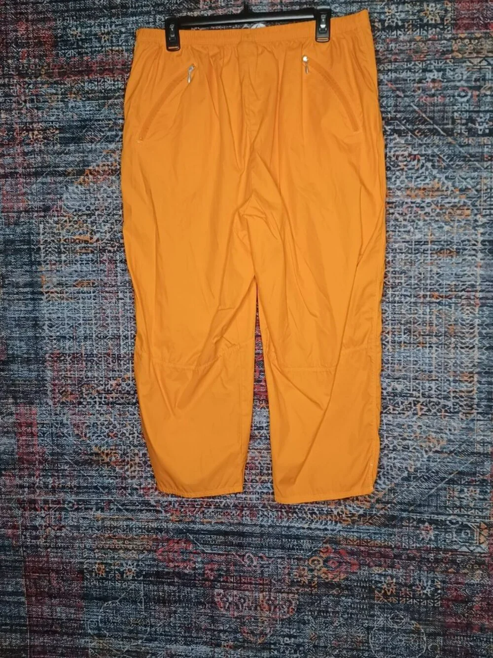 Vintage Nike Y2K womens neon orange ripstop nylon walking hiking capris XL